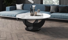 CAPRI 100 round coffee table (high gloss/different colours)